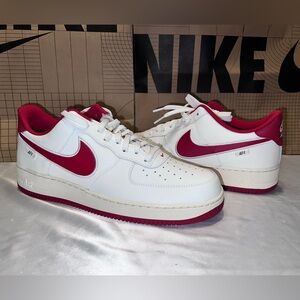Mens Nike Air Force 1 ‘07 Red Coconut Milk Red Size 14🔥🔥
